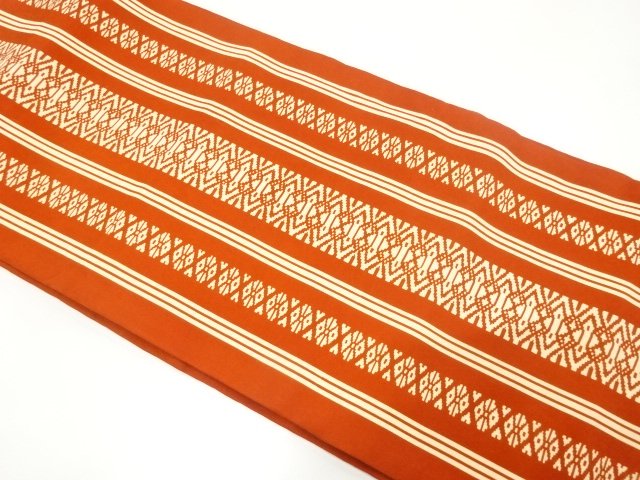 JAPANESEKIMONO / ANTIQUE KENSHO PATTERN NAGOYA OBI (WEARABLE)